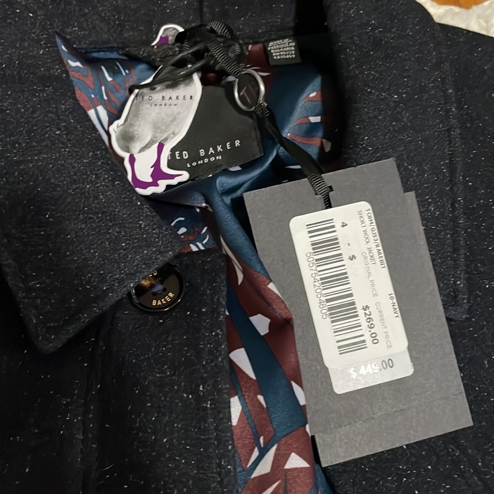 NWT Ted Baker Rarebit Short Wool Jacket size L / 4 - Picture 10 of 11